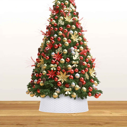 VidaXL Kerstboomrok Ø65x19,5 cm wit