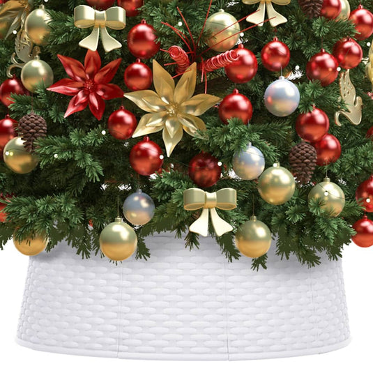 VidaXL Kerstboomrok Ø65x19,5 cm wit