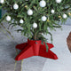 VidaXL Kerstboomstandaard 55,5x55,5x15 cm rood