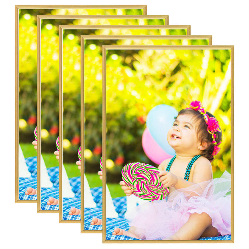 Load image into Gallery viewer, Vidaxl fotolijsten 5 st voor wand of tafel 59,4x84 cm mdf goudkleurig
