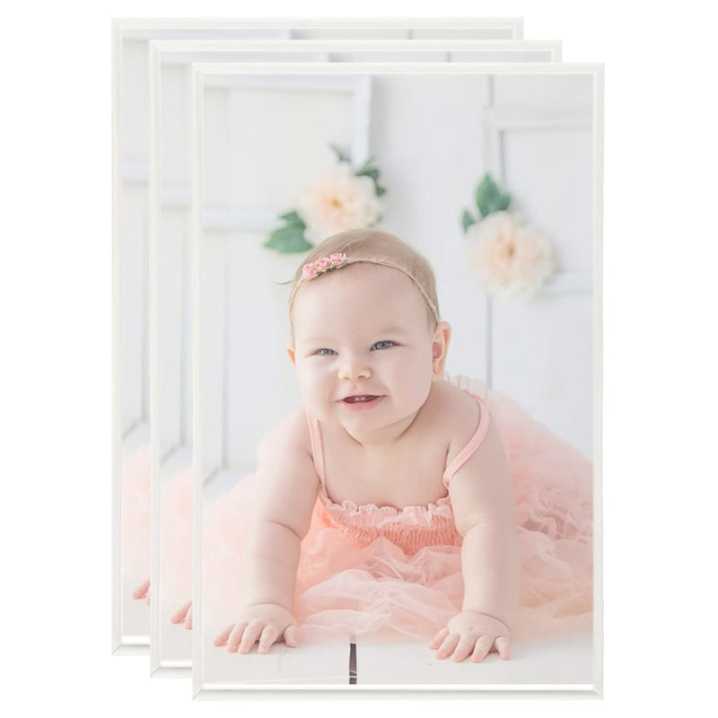 Load image into Gallery viewer, Vidaxl fotolijsten 3 st voor tafel 10x15 cm mdf zilverkleurig

