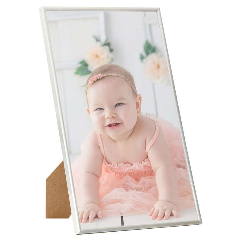 Load image into Gallery viewer, Vidaxl fotolijsten 3 st voor tafel 10x15 cm mdf zilverkleurig
