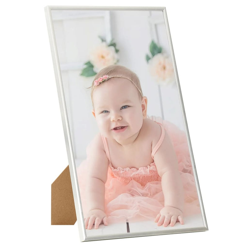 Load image into Gallery viewer, Vidaxl fotolijsten 5 st voor tafel 13x18cm mdf zilverkleurig
