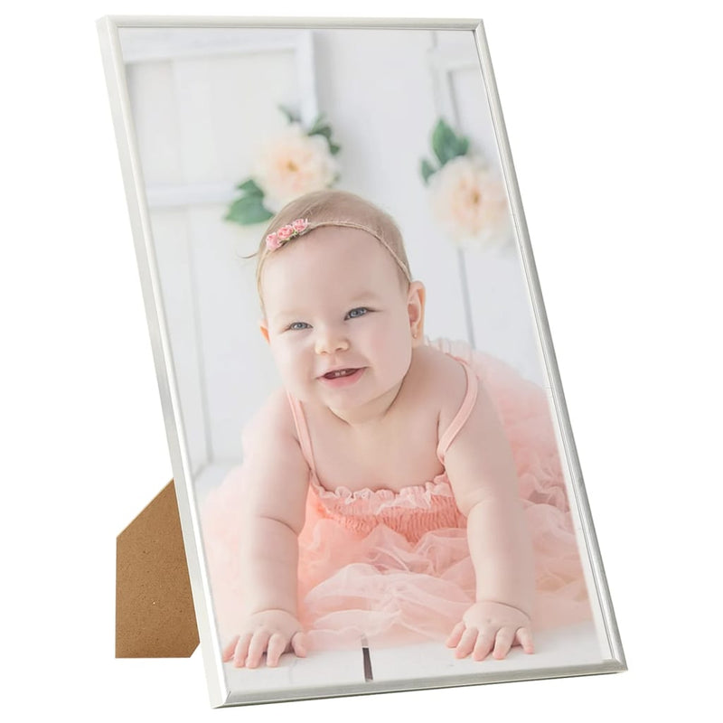 Load image into Gallery viewer, Vidaxl fotolijsten 5 st voor tafel 21x29,7 cm mdf zilverkleurig

