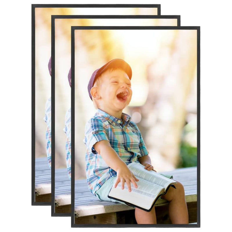Load image into Gallery viewer, VidaXL Fotolijsten 3 st voor tafel 13x18 cm MDF zwart
