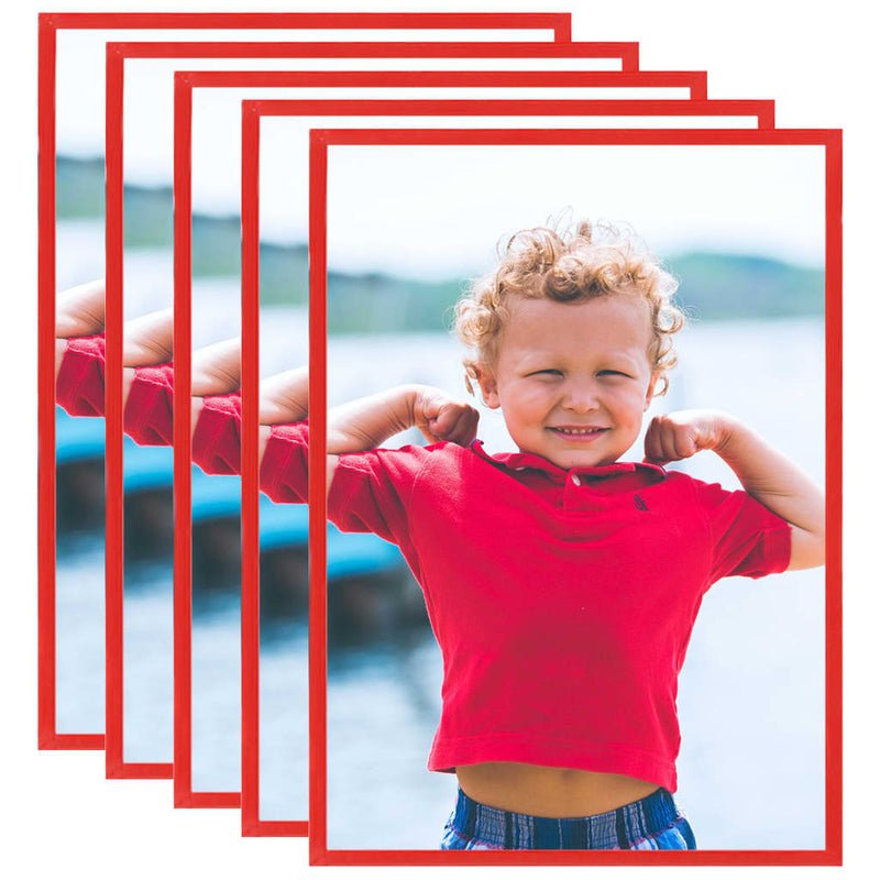 Load image into Gallery viewer, Vidaxl fotolijsten 5 st voor wand of tafel 70x90 cm mdf rood
