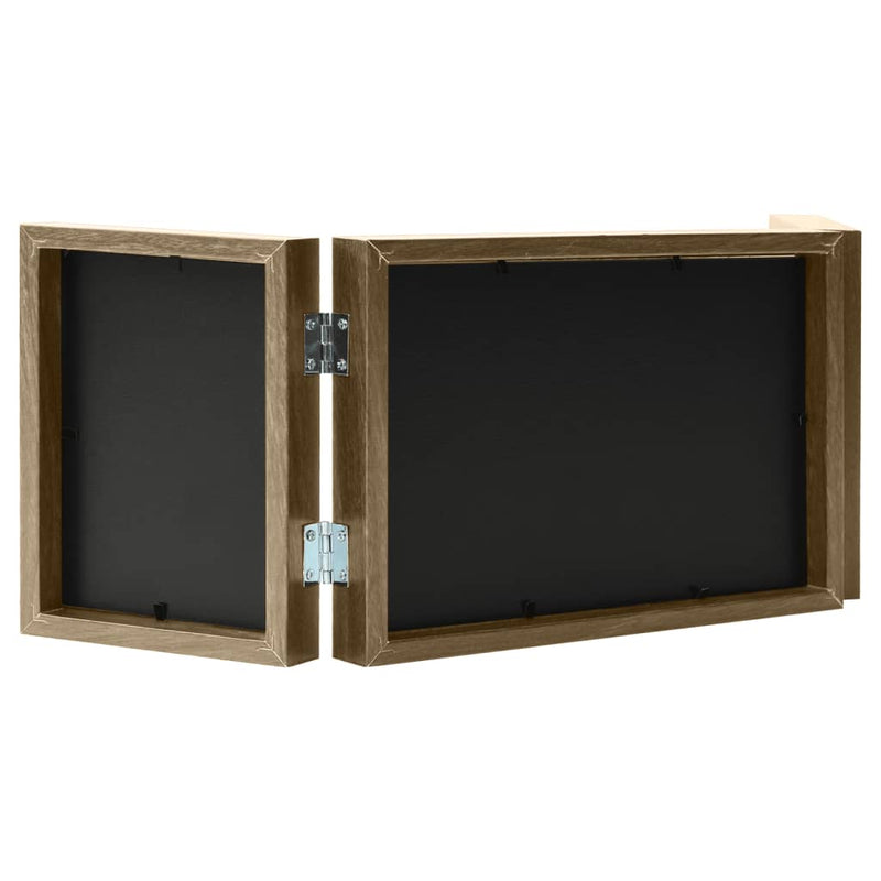 Load image into Gallery viewer, Vidaxl fotolijst drieluik 28x18 cm+2x(13x18 cm) lichtbruin

