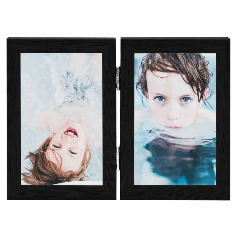 Load image into Gallery viewer, Vidaxl fotolijst tweeluik 2x(21x29,7 cm) zwart
