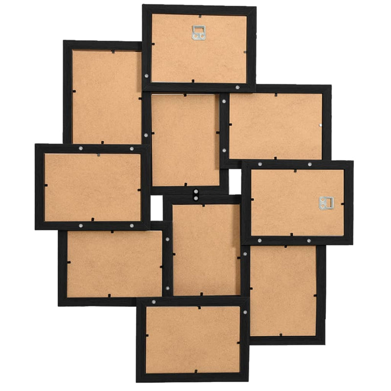 Load image into Gallery viewer, Vidaxl fotolijst voor 10x(10x15 cm) foto mdf zwart
