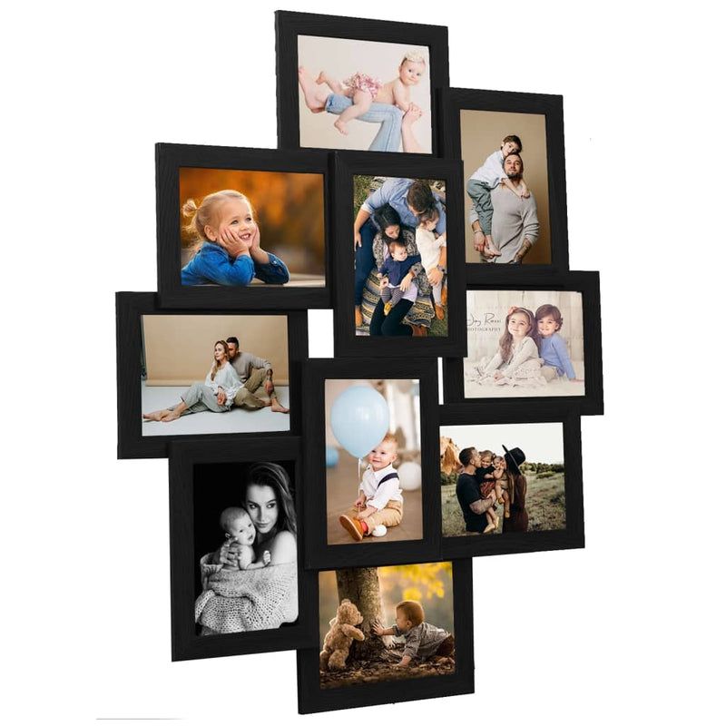 Load image into Gallery viewer, Vidaxl fotolijst voor 10x(13x18 cm) foto mdf zwart
