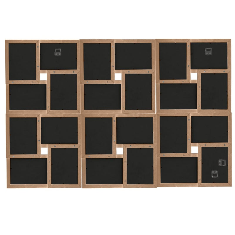 Load image into Gallery viewer, Vidaxl fotolijst voor 24x(13x18 cm) foto mdf lichtbruin
