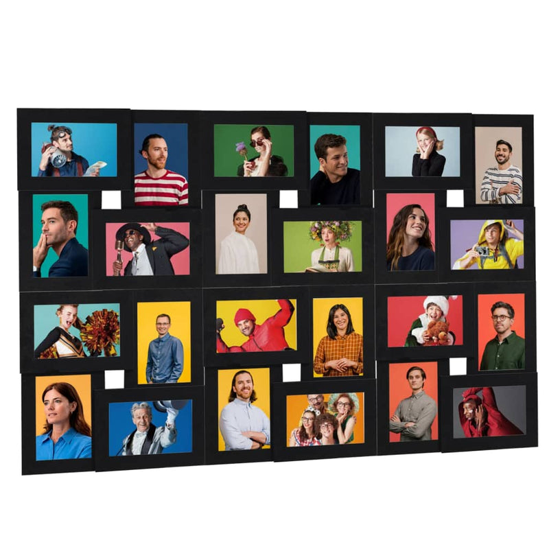 Load image into Gallery viewer, Vidaxl fotolijst voor 24x(13x18 cm) foto mdf zwart
