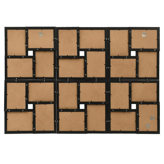Vidaxl fotolijst voor 24x(13x18 cm) foto mdf zwart