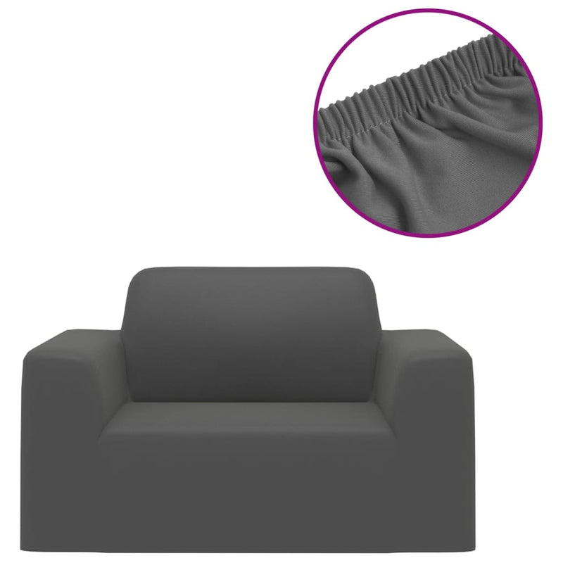 Load image into Gallery viewer, Vidaxl bankhoes stretch polyester jersey antraciet
