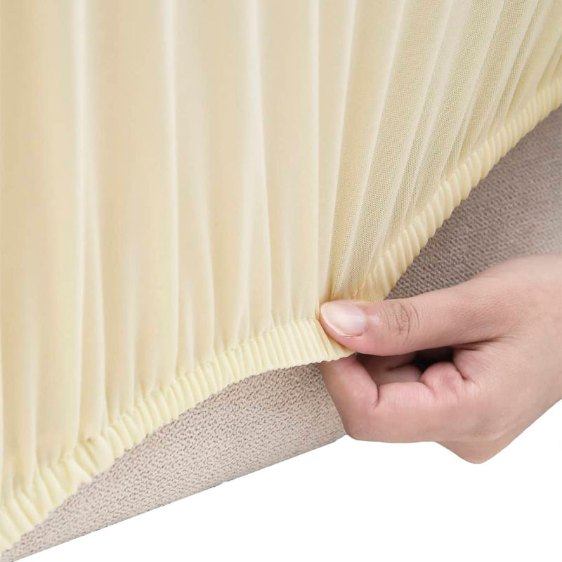 Load image into Gallery viewer, Vidaxl driezitsbankhoes stretch polyester jersey crèmekleurig

