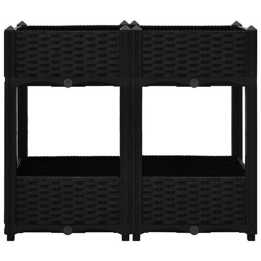 Vidaxl plantenbak verhoogd 80x40x71 cm polypropyleen