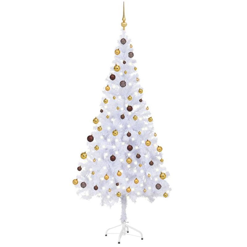 Load image into Gallery viewer, VidaXL Kunstkerstboom met verlichting en kerstballen 620 takken 180 cm
