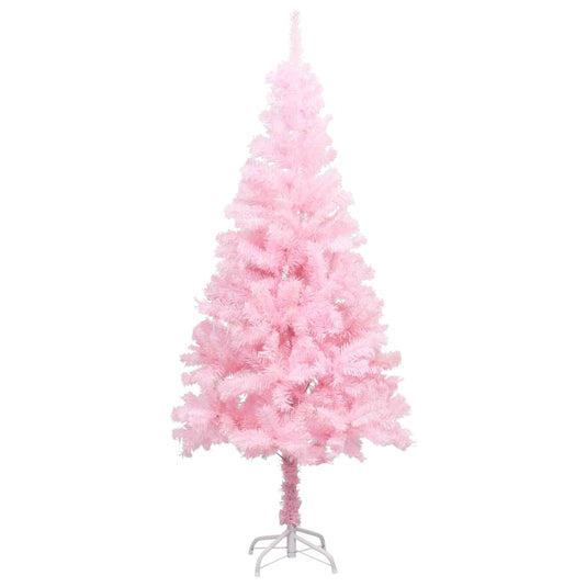VidaXL Kunstkerstboom met verlichting en kerstballen 180 cm PVC roze