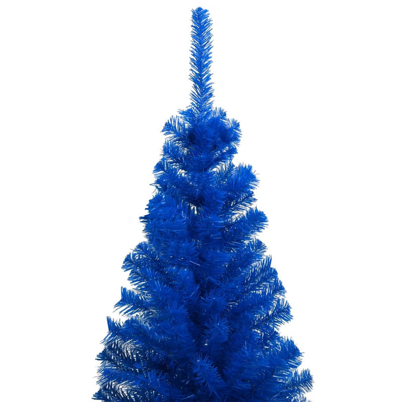 Load image into Gallery viewer, VidaXL Kunstkerstboom met verlichting en kerstballen 120 cm PVC blauw
