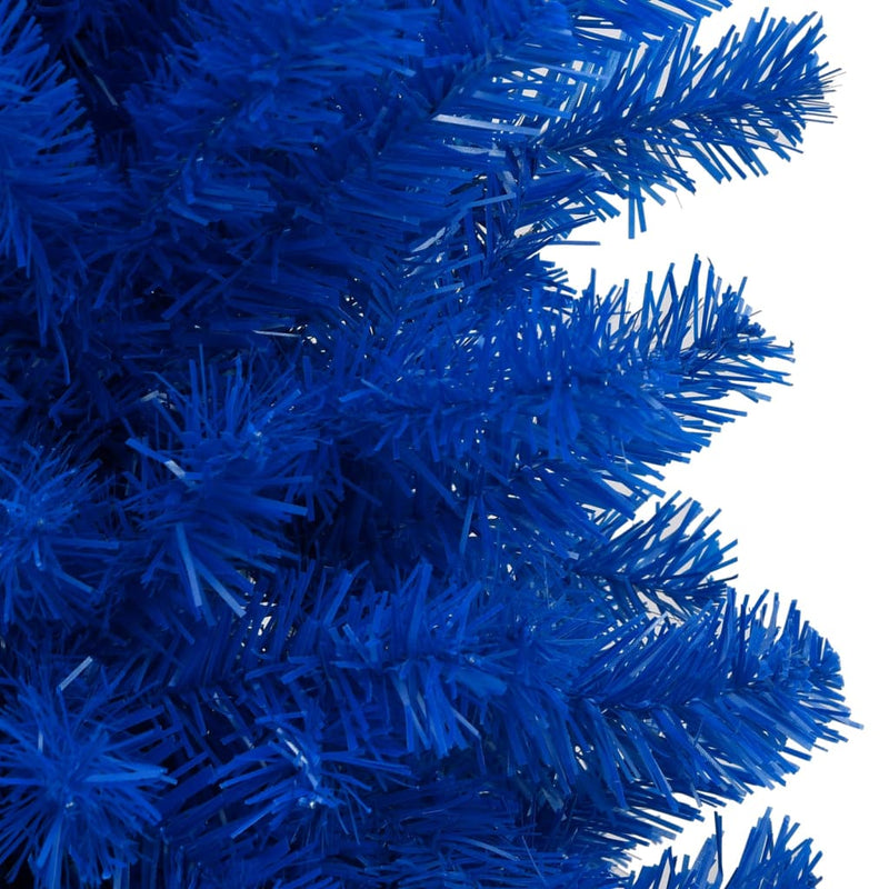 Load image into Gallery viewer, VidaXL Kunstkerstboom met verlichting en kerstballen 120 cm PVC blauw

