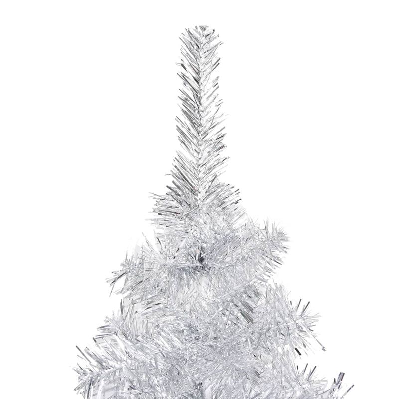 Load image into Gallery viewer, VidaXL Kunstkerstboom met verlichting en kerstballen 180 cm PET zilver

