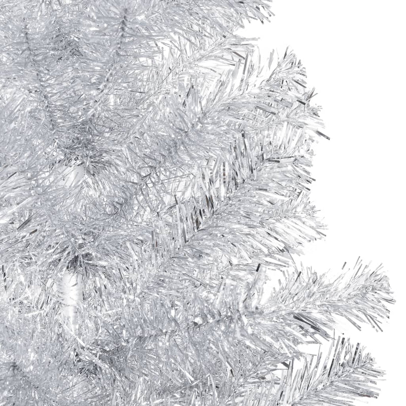 Load image into Gallery viewer, VidaXL Kunstkerstboom met verlichting en kerstballen 240 cm PET zilver
