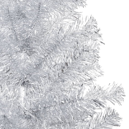 VidaXL Kunstkerstboom met verlichting en kerstballen 240 cm PET zilver