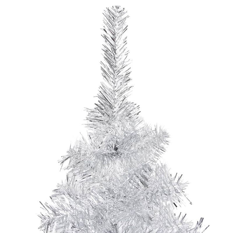 Load image into Gallery viewer, VidaXL Kunstkerstboom met verlichting en kerstballen 240 cm PET zilver

