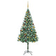 VidaXL Kunstkerstboom met verlichting kerstballen dennenappels 180 cm
