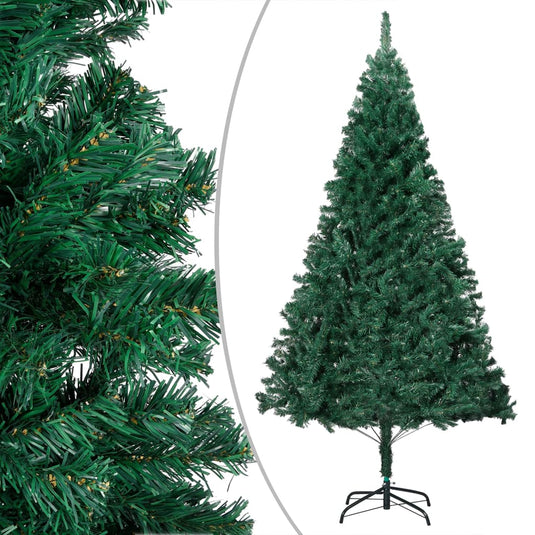 VidaXL Kunstkerstboom met verlichting en kerstballen 180 cm PVC groen