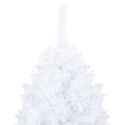 VidaXL Kunstkerstboom met verlichting en kerstballen 150 cm PVC wit