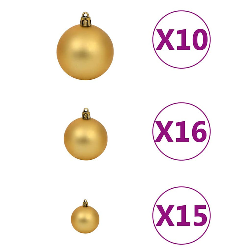 Load image into Gallery viewer, Vidaxl kunstkerstboom met verlichting en kerstballen 240 cm wit
