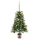 VidaXL Kunstkerstboom met verlichting en kerstballen 65 cm groen
