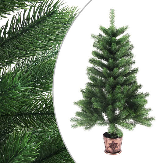 VidaXL Kunstkerstboom met verlichting en kerstballen 65 cm groen