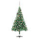 Vidaxl kunstkerstboom met verlichting en kerstballen 230 takken 120 cm