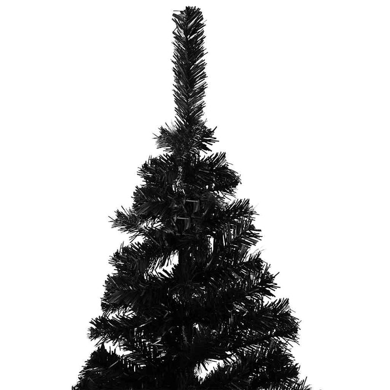Load image into Gallery viewer, Vidaxl kunstkerstboom met verlichting en kerstballen 150 cm pvc zwart
