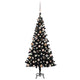 Vidaxl kunstkerstboom met verlichting en kerstballen 180 cm pvc zwart
