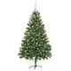 VidaXL Kunstkerstboom met verlichting en kerstballen 210 cm groen