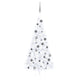 Vidaxl kunstkerstboom met verlichting en kerstballen half 210 cm wit