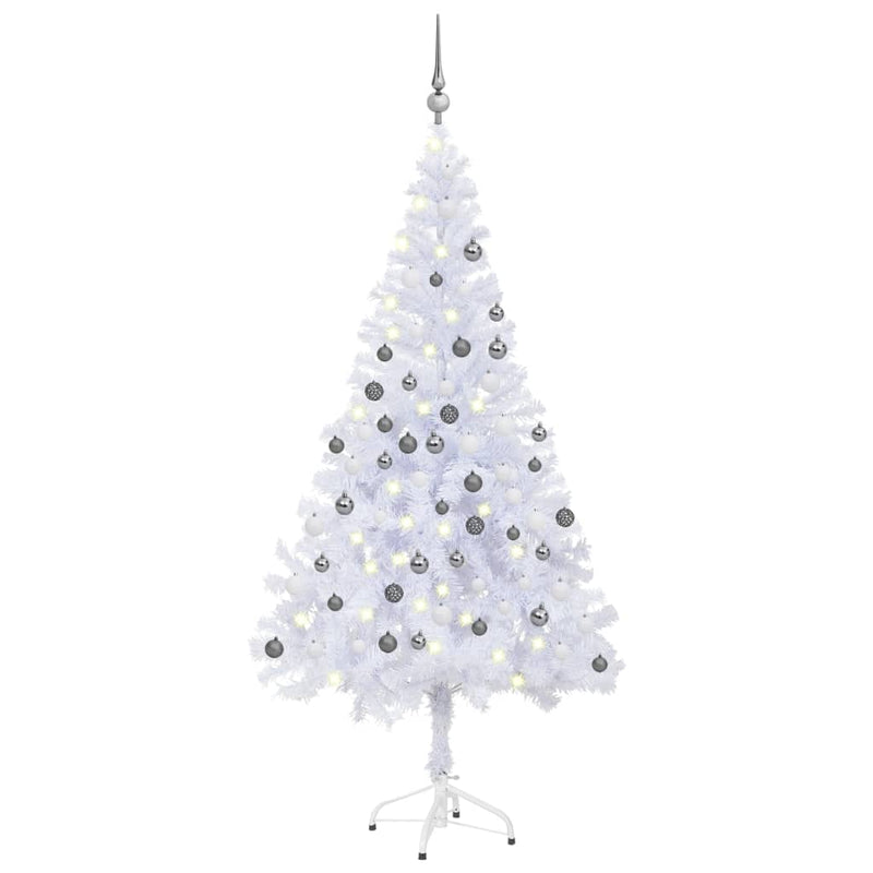 Load image into Gallery viewer, Vidaxl kunstkerstboom met verlichting en kerstballen 620 takken 180 cm
