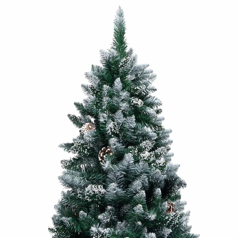 Load image into Gallery viewer, Vidaxl kunstkerstboom met led en kerstballen en dennenappels 240 cm
