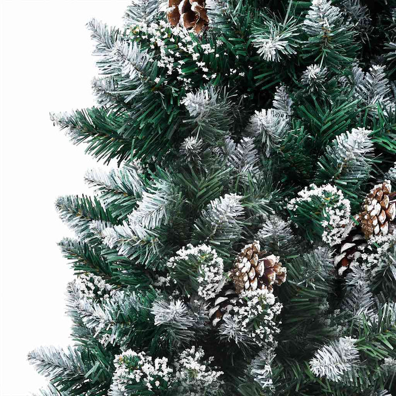 Load image into Gallery viewer, Vidaxl kunstkerstboom met led en kerstballen en dennenappels 240 cm
