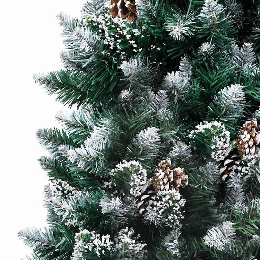 Vidaxl kunstkerstboom met led en kerstballen en dennenappels 240 cm
