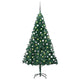 Vidaxl kunstkerstboom met verlichting en kerstballen 150 cm pvc groen