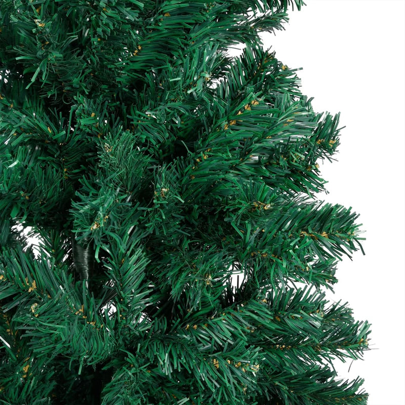 Load image into Gallery viewer, Vidaxl kunstkerstboom met verlichting en kerstballen 210 cm pvc groen
