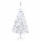 Vidaxl kunstkerstboom met verlichting en kerstballen 120 cm pvc wit