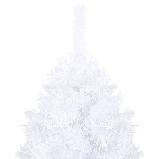 Vidaxl kunstkerstboom met verlichting en kerstballen 120 cm pvc wit