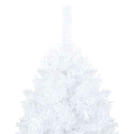 Vidaxl kunstkerstboom met verlichting en kerstballen 150 cm pvc wit