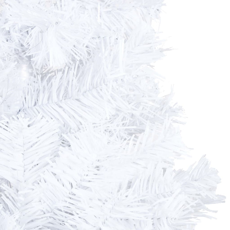Load image into Gallery viewer, Vidaxl kunstkerstboom met verlichting en kerstballen 210 cm pvc wit
