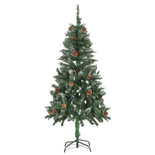 VidaXL Kunstkerstboom met verlichting en dennenappels 150 cm